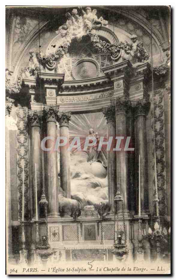 CPA Paris L'Eglise st Sulpice la Chapelle de la Vierge