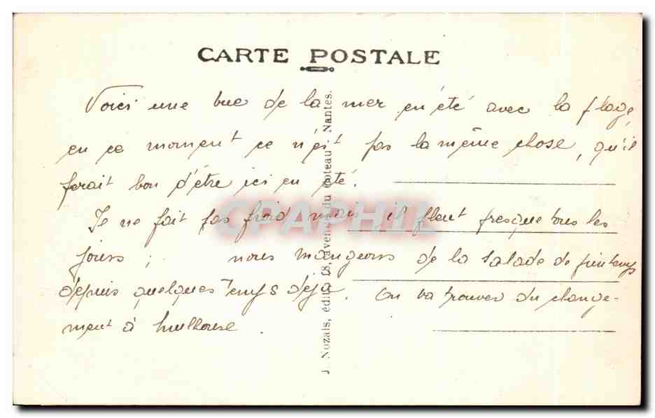 CPA Sables d'Olonne Vue Generale du Remblai et de la Plage — Rückseite