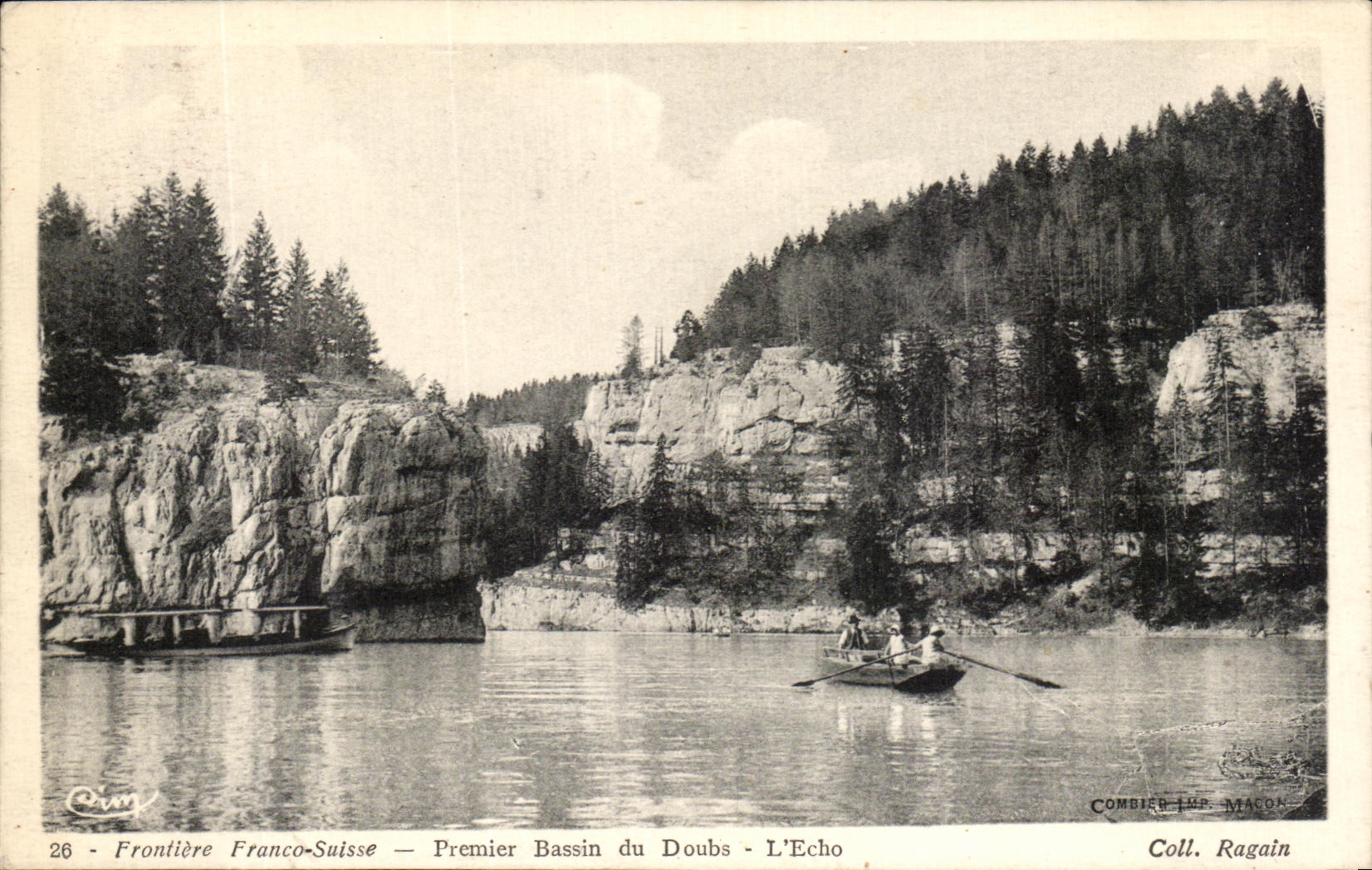 Frontière Franco-Suisse — Premier Bassin du Doubs — L'Echo — Combier & Macdon — Coll. Ragain