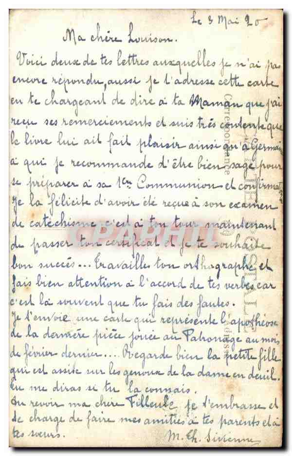 CARTE PHOTO Sainte Therese de l'enfant Jesus  — Rückseite