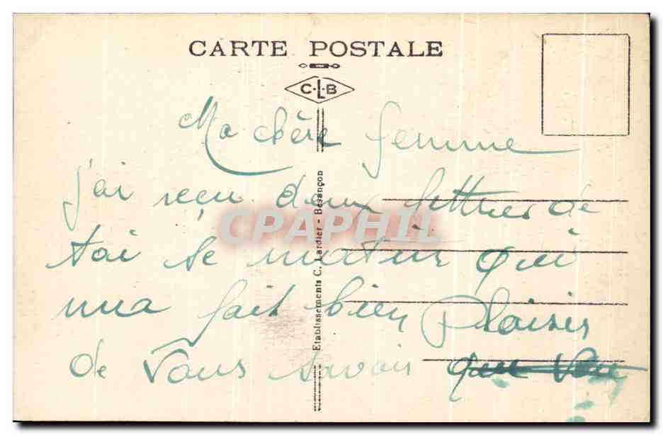 Besançon-les-Bains — Cathédrale Saint-Jean et la Citadelle — Éditeur C. Lardier, n° 208 — Reverso