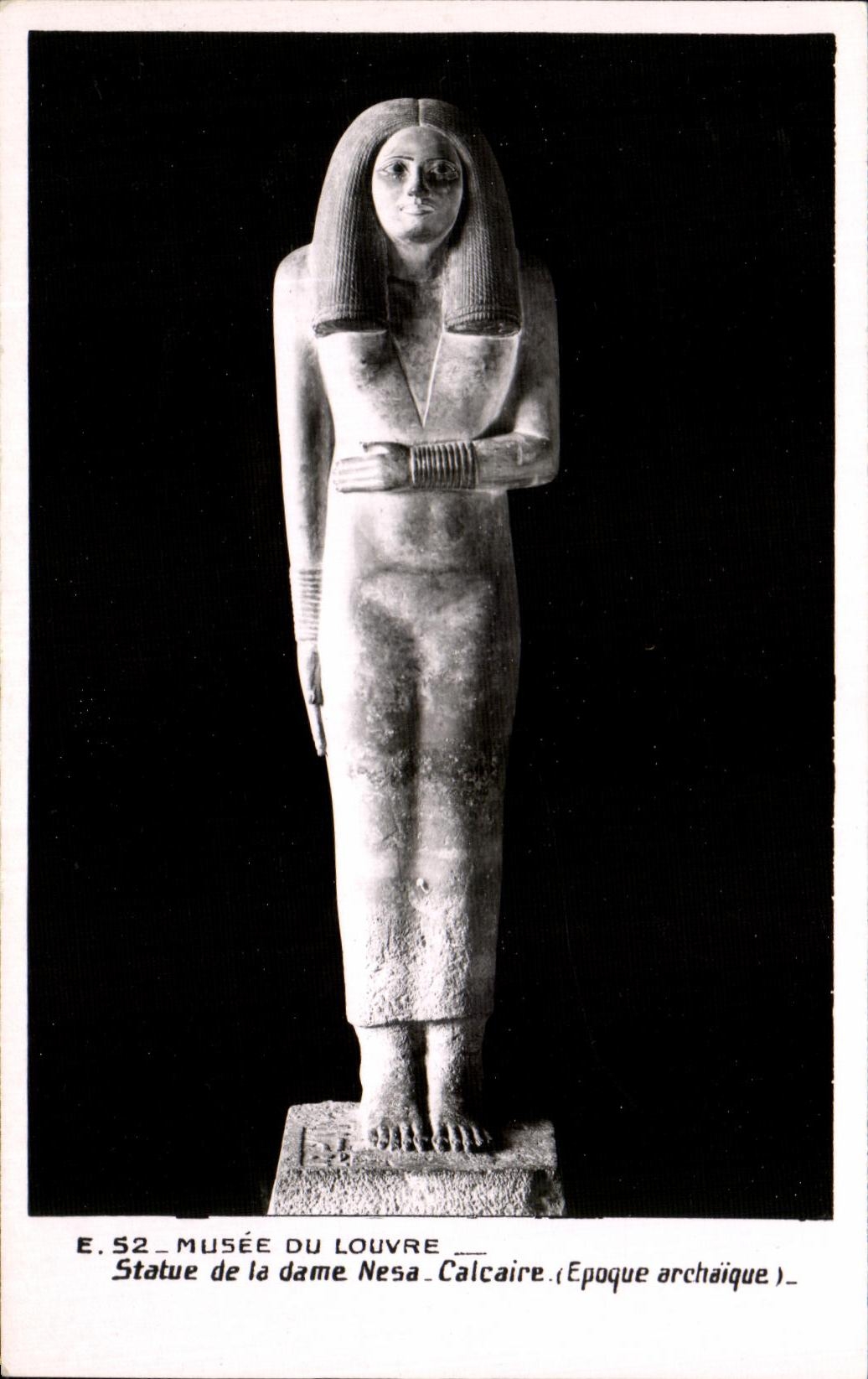 Statue de la dame Nesa — Époque archaïque — Musée du Louvre