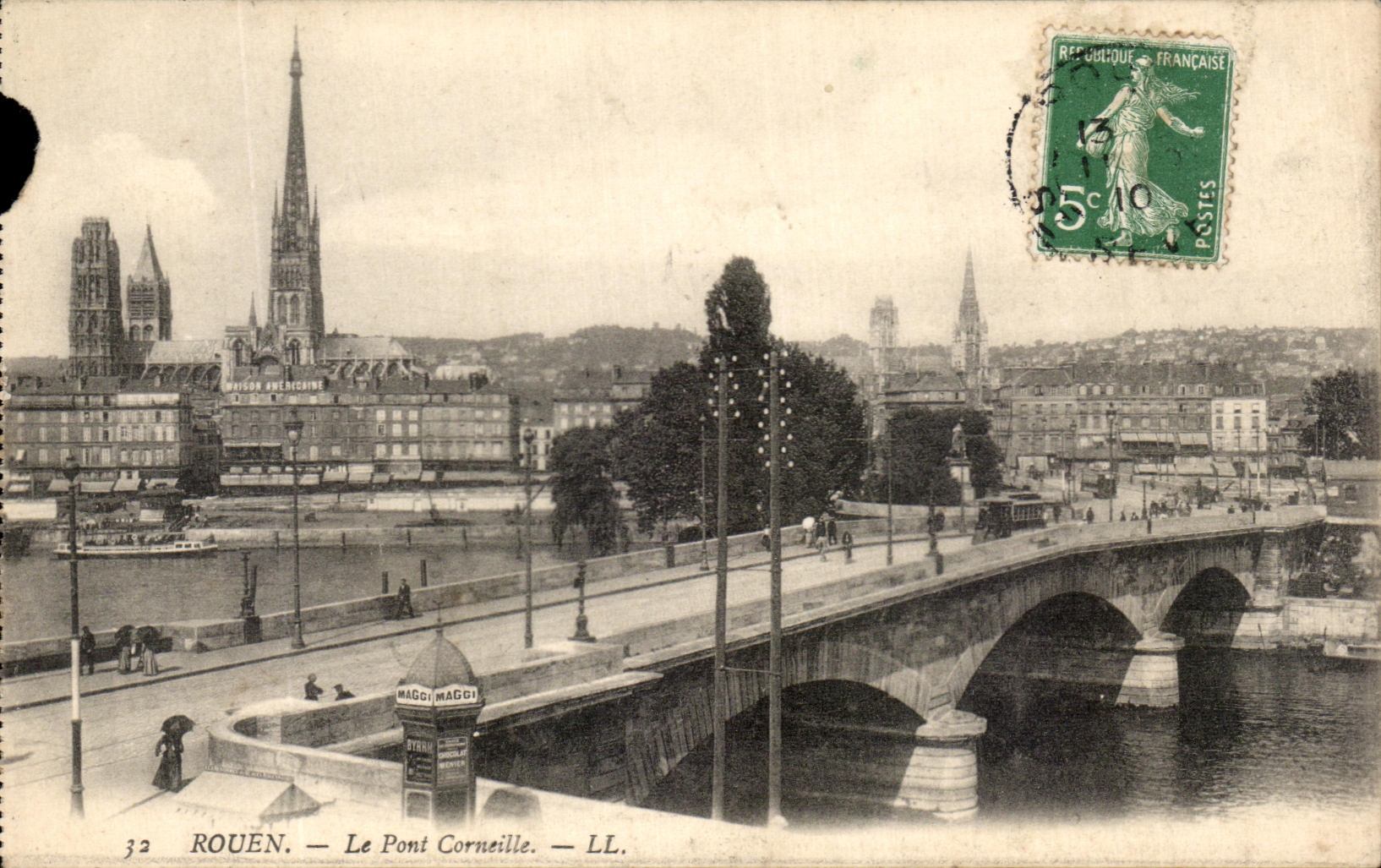 CPA Rouen Le Pont Corneille Publicite Maggi