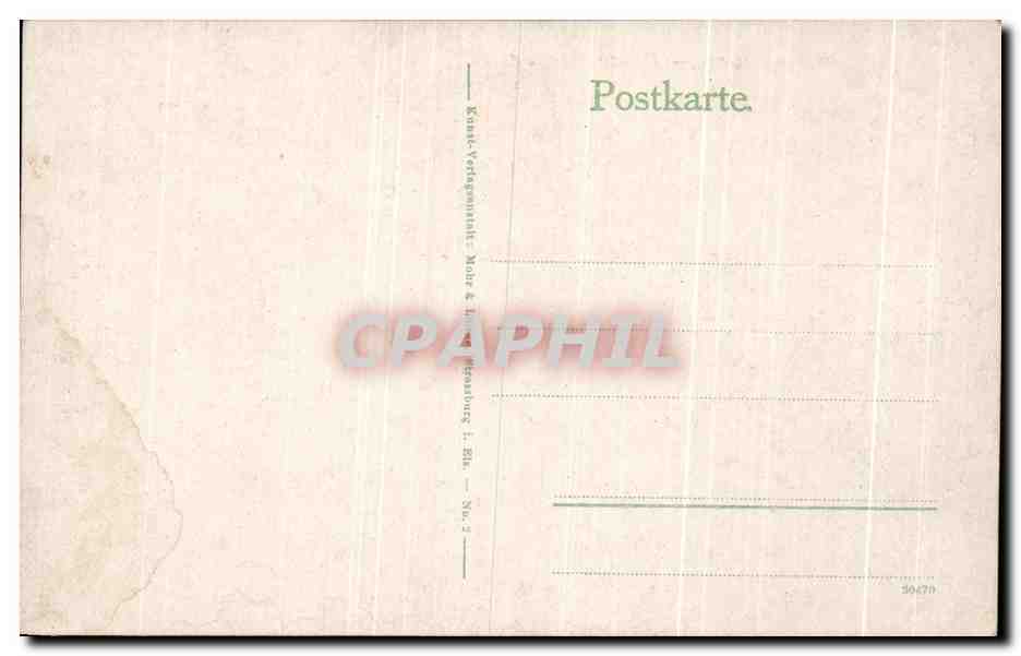 CPA Strasbourg Place kleber Tramway — Verso