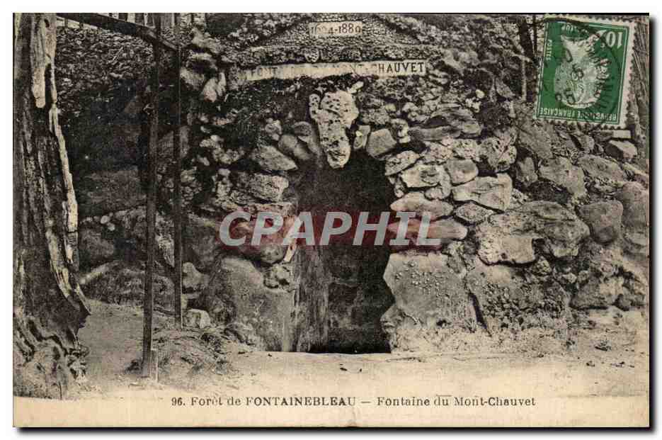 Forêt de Fontainebleau — Fontaine du Mont-Chauvet — éditeur non visible, n° de série 96