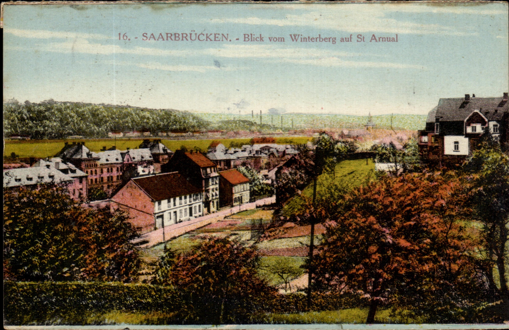 CPA Saarbucken Blick Vom Winterberg aul St Arnual