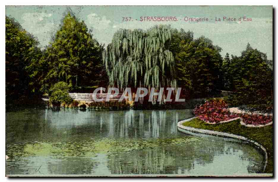 CPA Strasbourg Orangerie La Piece d'Eau
