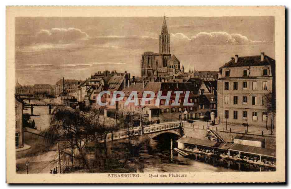 CPA Strabourg Quai des Pecheurs