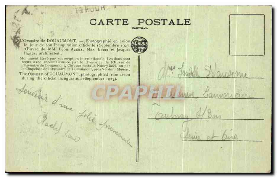 Ossuaire de Douaumont — inauguration officielle — Verdun Éditions — Reverso