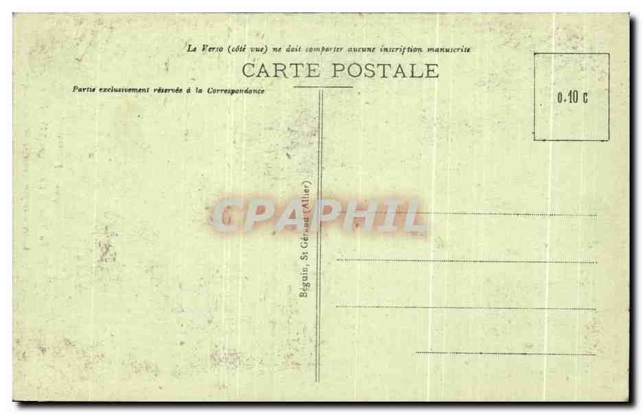 CPA Vichy La Tour de L'horloge Construite par Louis de Bourbon — Verso