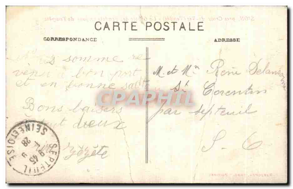 CPA Sion pres Croix de Vie La Grotte des Fradets un jour de Temps — Reverso
