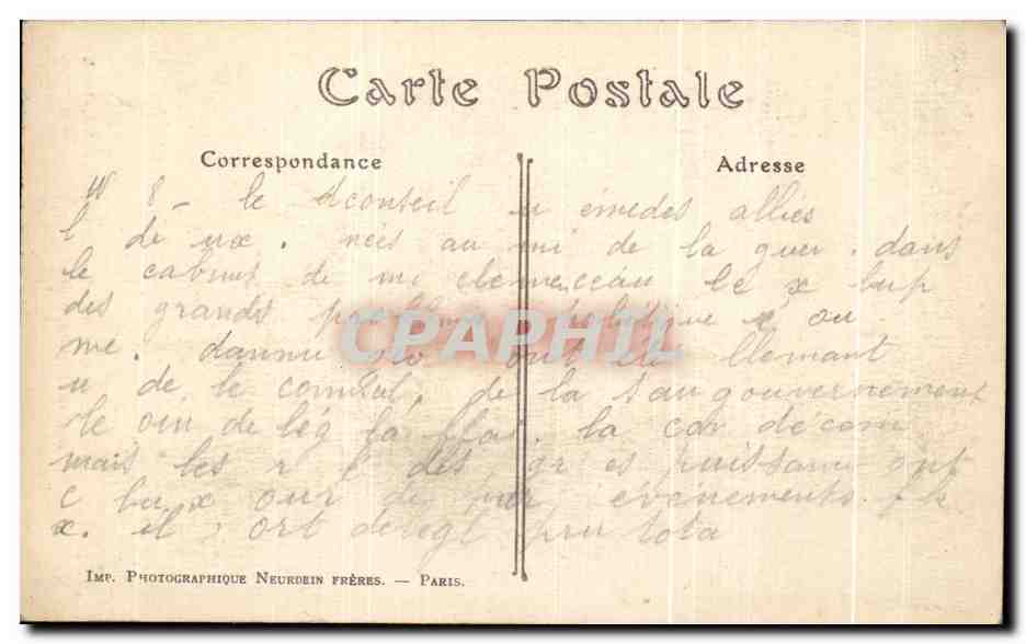 CPA Bon Secours Nef de I'Eglise Notre Dame — Rückseite