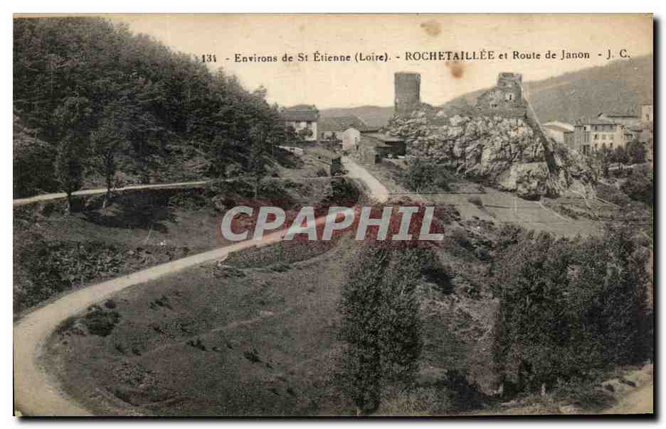 CPA Environs de St Etienne Rochetaillee et Route de Janon