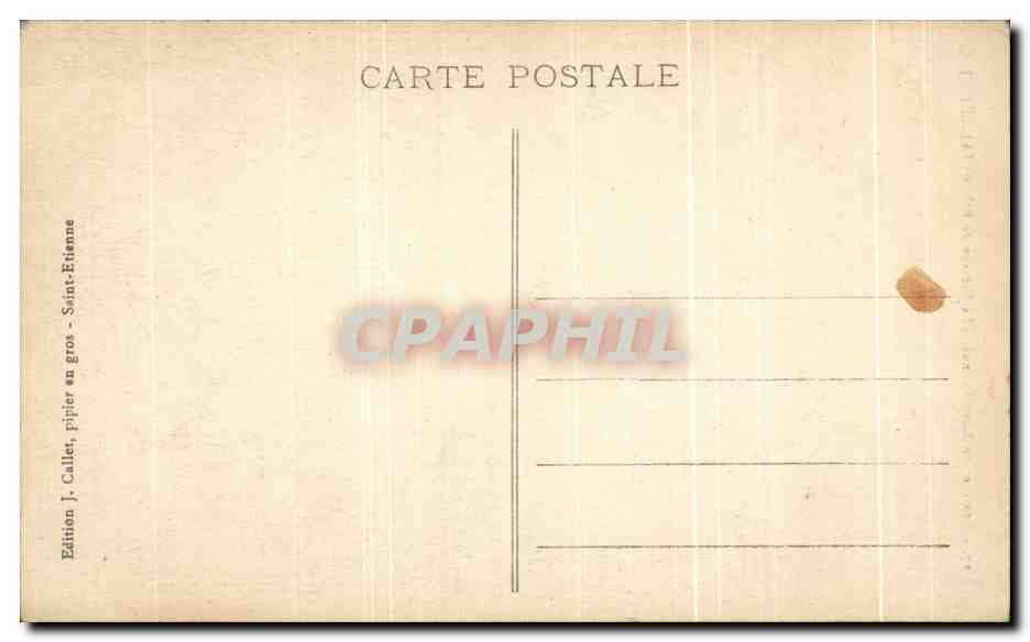 CPA Environs de Saint Etienne Le barrage de Rochetaillee — Rückseite
