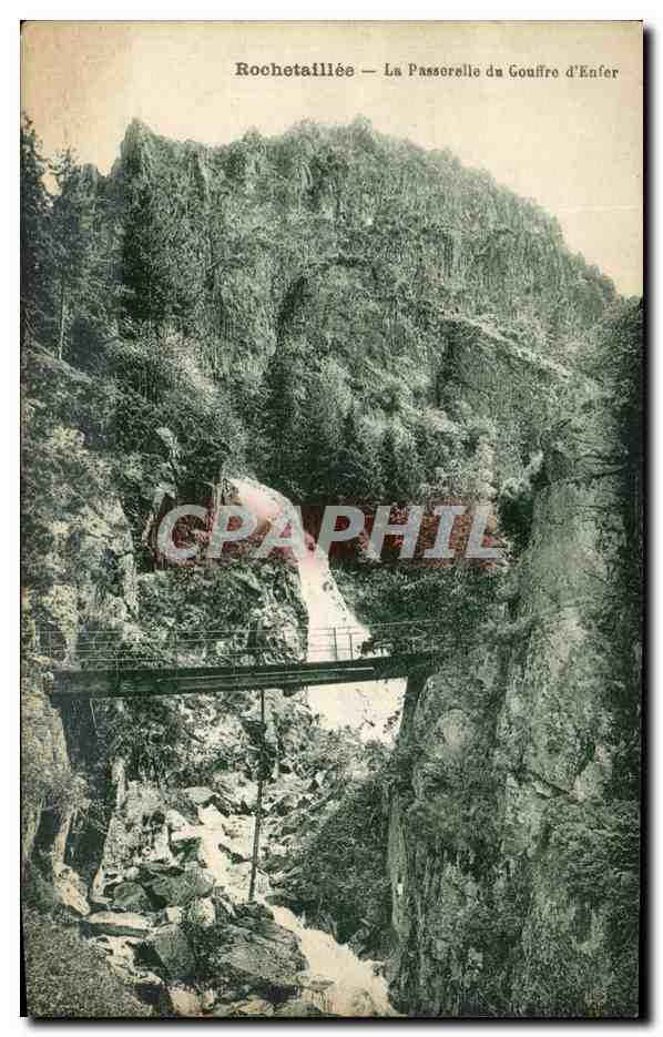 CPA Rochetaillee La Passerelle du gouffre d'Enfer
