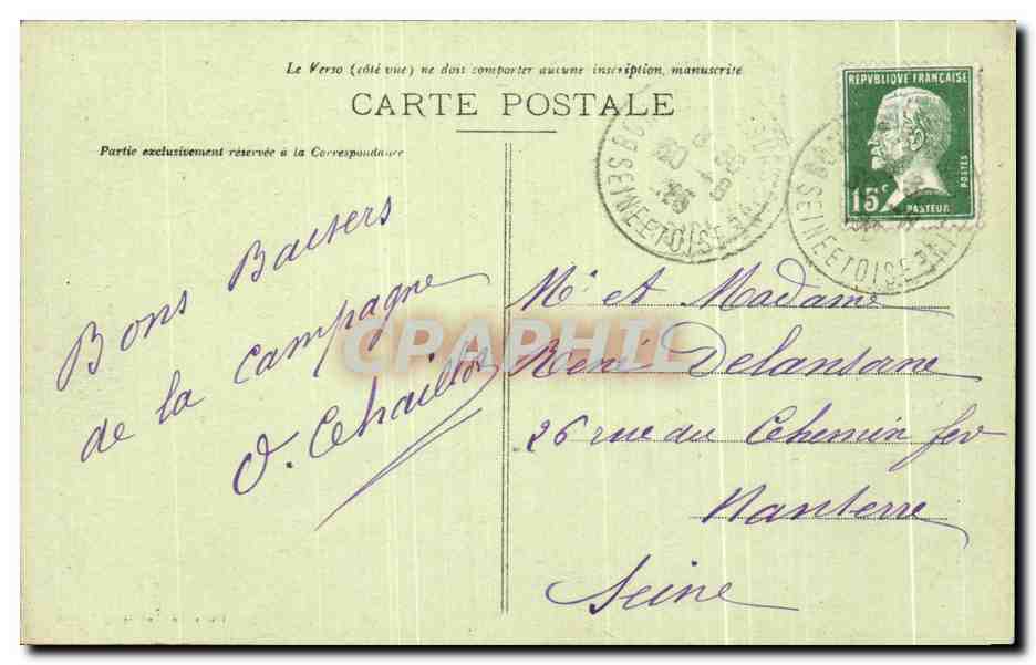 CPA La Roche Guyon Le Chateau et le Donjon vus de la Cote — Back