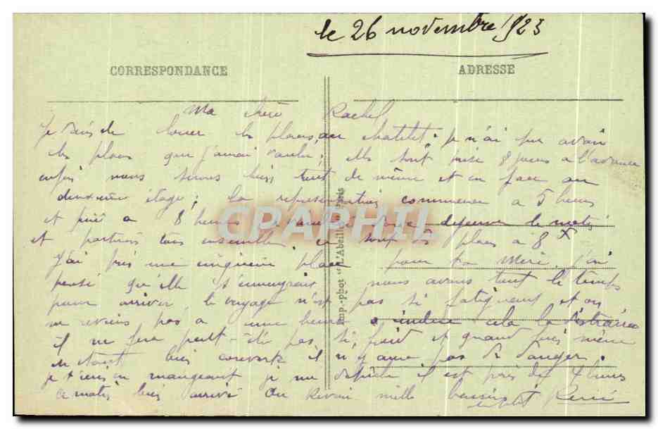 CPA Paris L'Opera vu de la Rue Scribe  — Rückseite