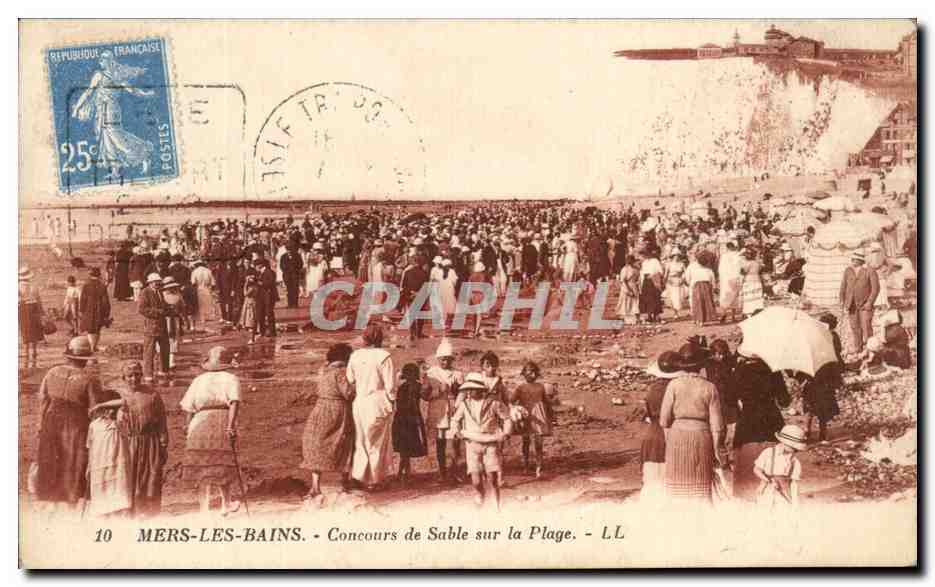 MERS-LES-BAINS — Concours de Sable sur la Plage — LL