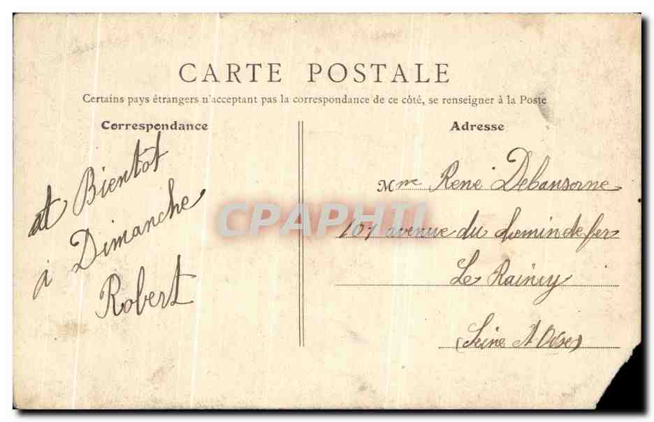CPA Meaux Cabinet de Bossuet et anciennes fortifications — Rückseite