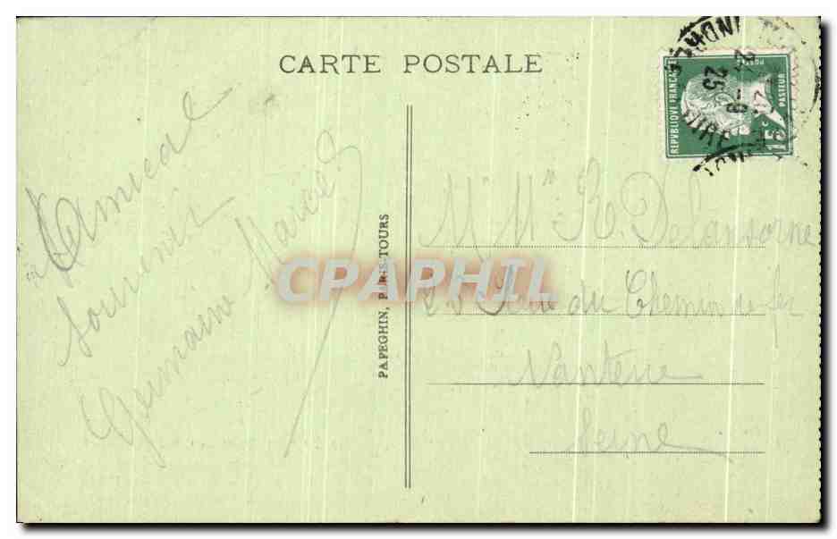 CPA Loches Chateau Royal Tombeau d'Agnes Sorel — Rückseite