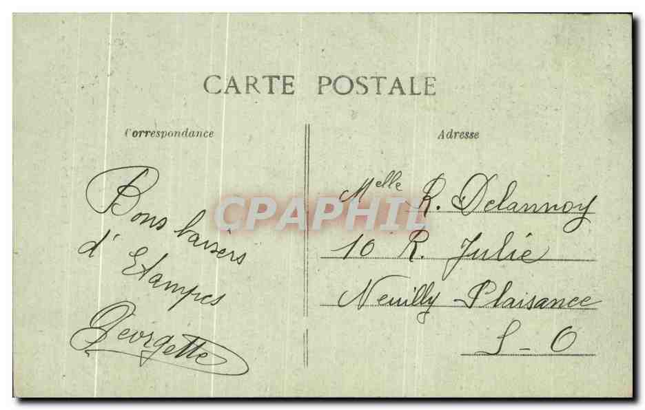 CPA Etampes Maison et Buste d'Anne de Pisseleu — Rückseite