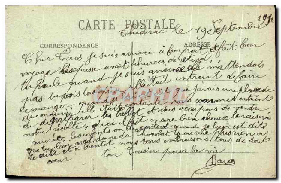 Cahors - Un coin de St-Georges, la Vierge — Phototypie Fanta — Rückseite