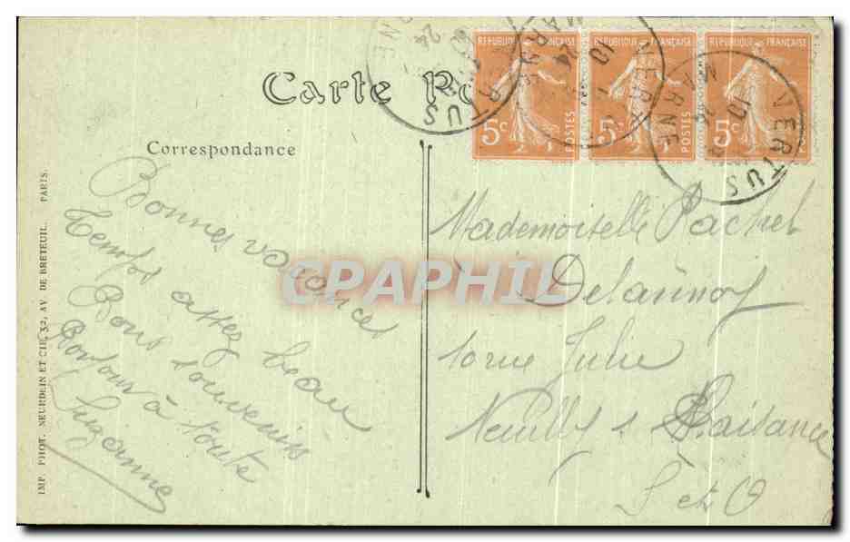 CPA Chalons Sur Marne Le Quartier Forgeot Militaria — Verso
