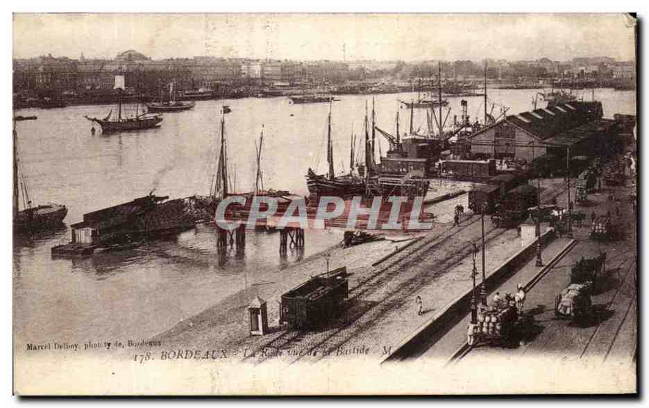 Bordeaux — La Rive vue de la Baitide — Marcel Delboy, phot. ty. de Bordeaux, n° 178