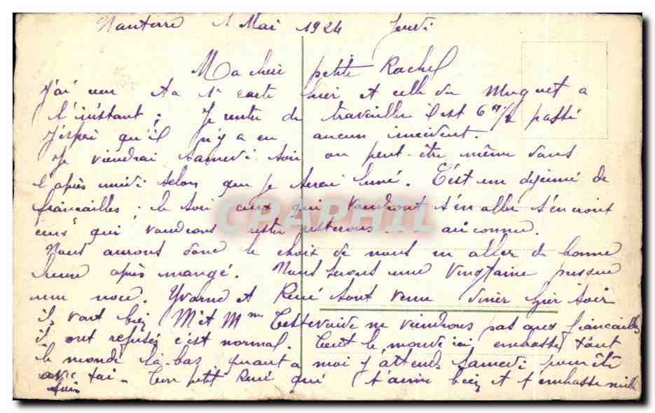 CPA Porte Bonheur Fleurs muguet — Verso