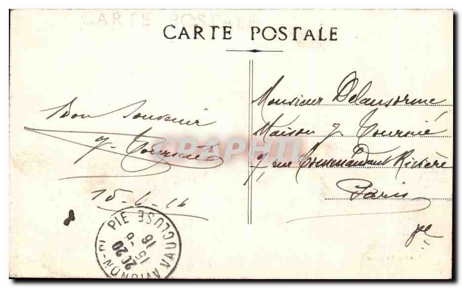 CPA Avignon Le Palais des Pabes — Verso