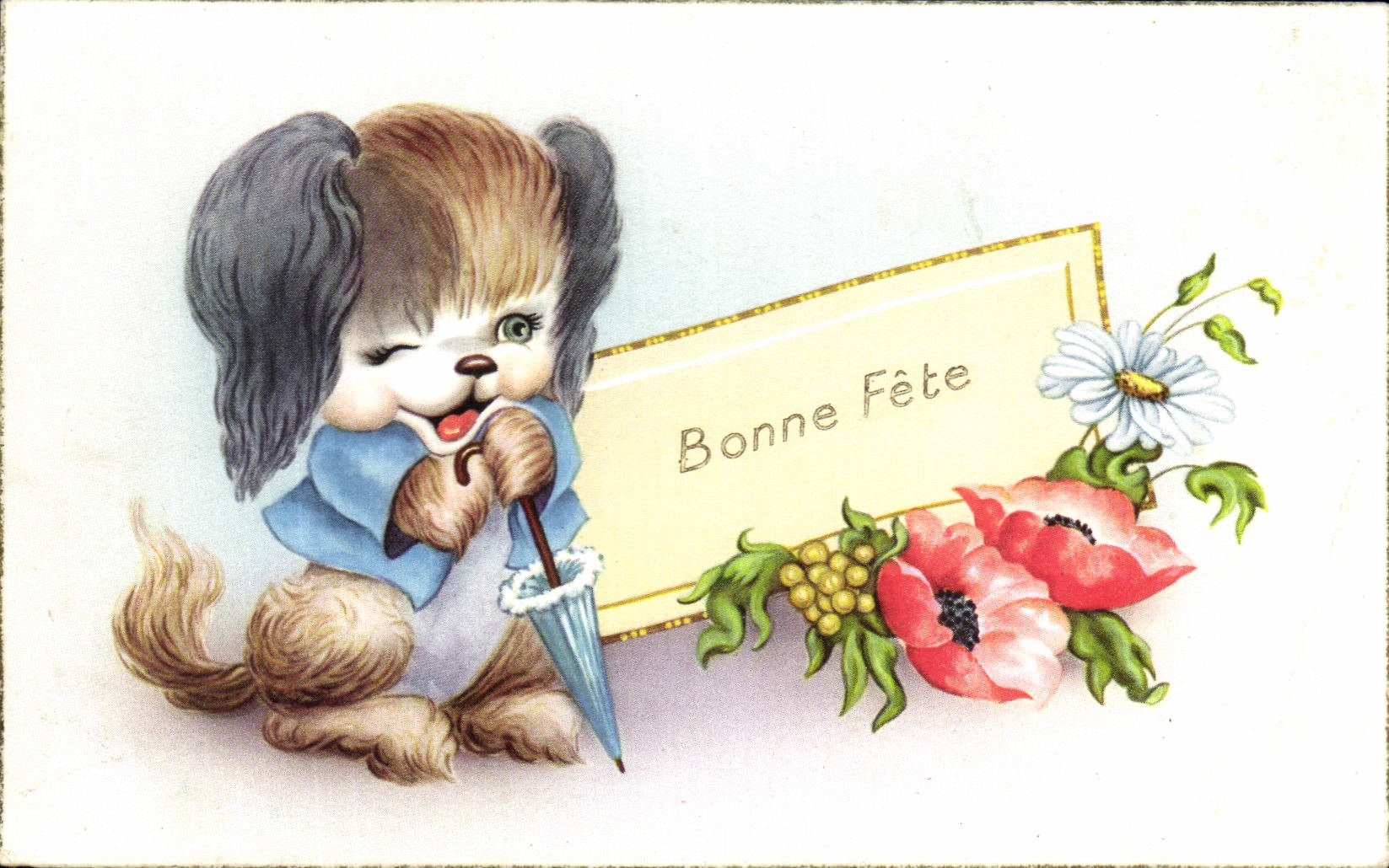 CPA Bonne Fete Chien 