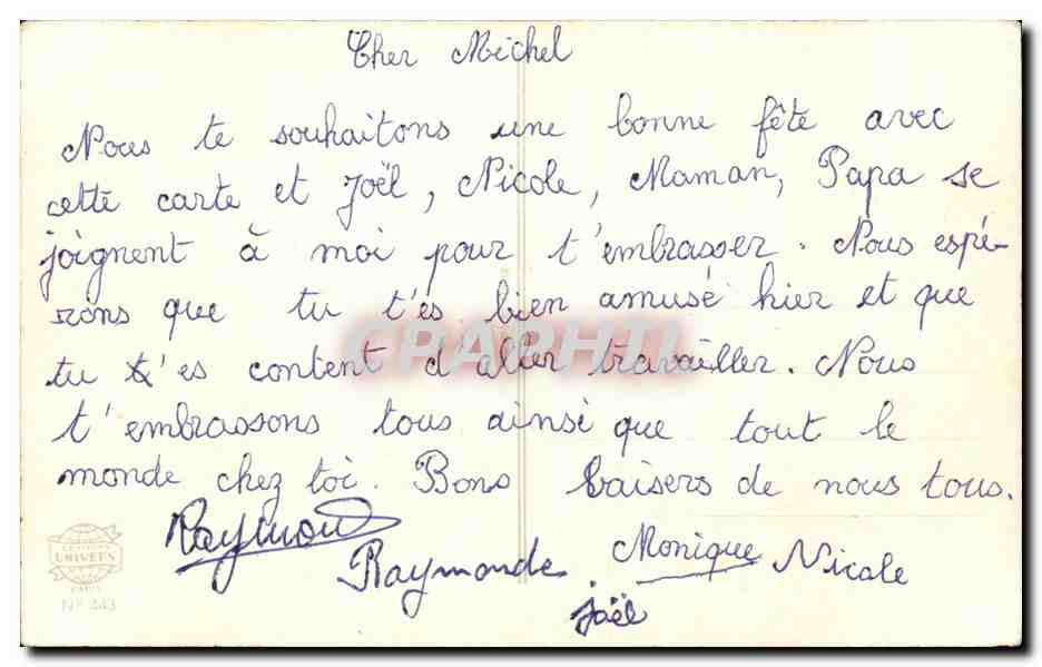 CPA Bonne Fete Chien  — Rückseite