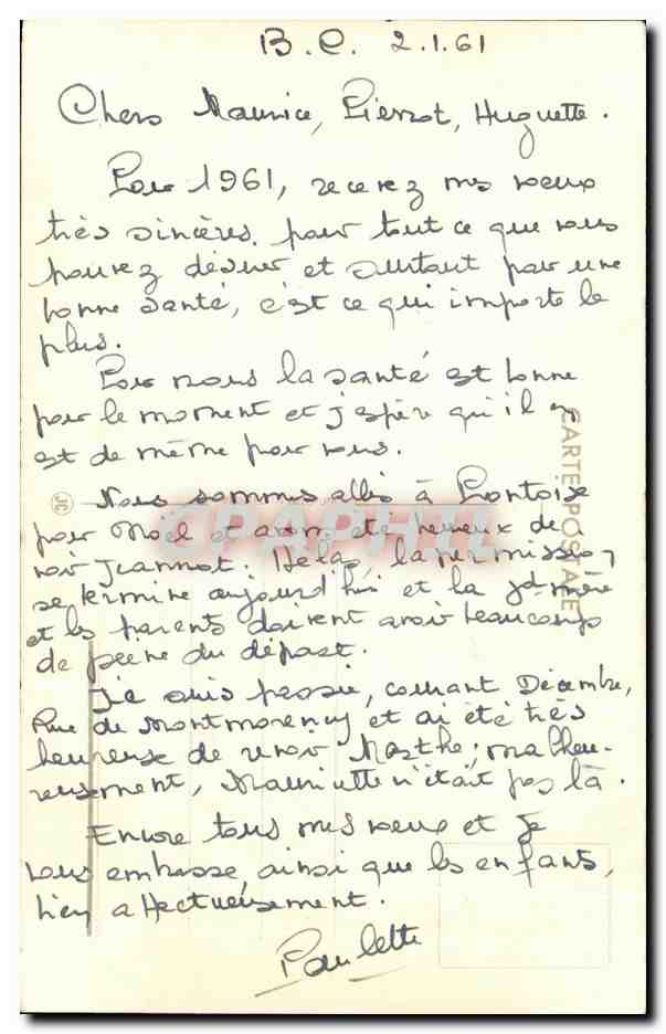 CPA Bonne Annee Enfant Chaperon rouge — Rückseite