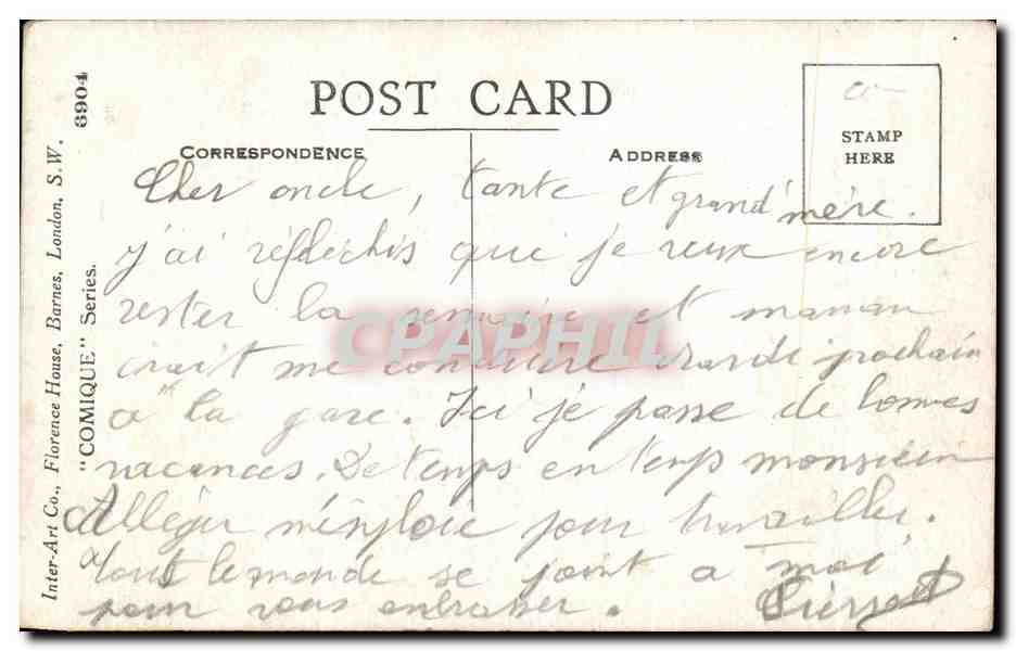 CPA Let me introduce You to Me permettez moi de me Presenter Enfants — Verso
