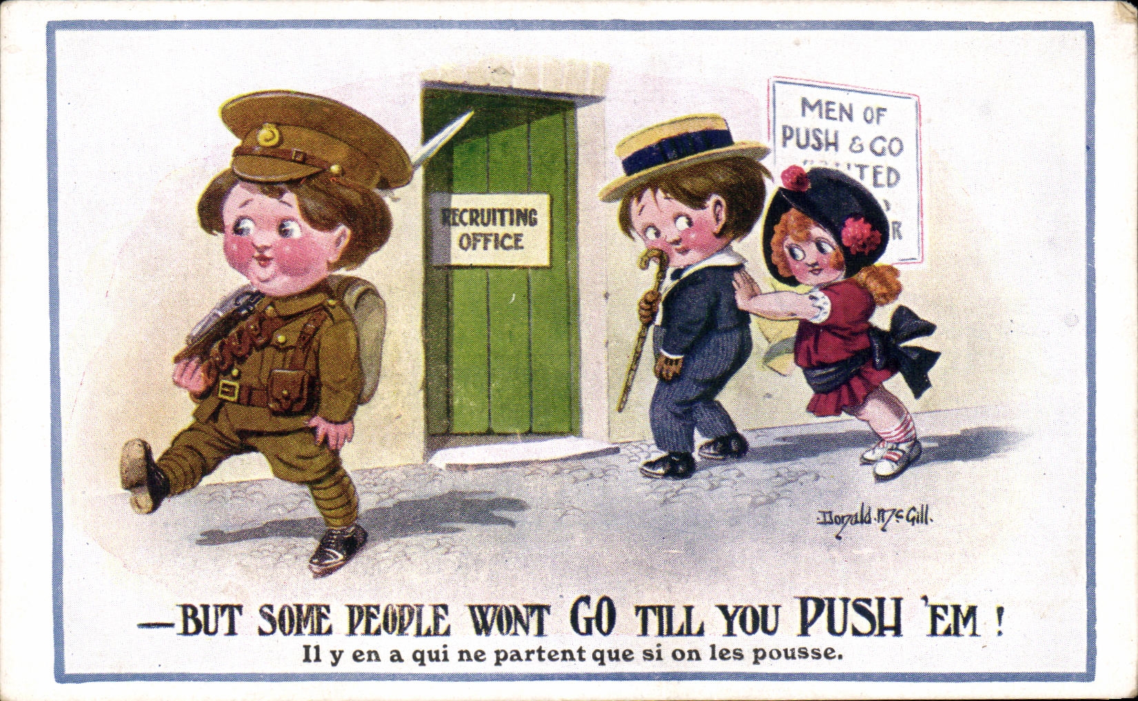 Recrutement militaire — caricature d'enfants — Inter-Art Co. London