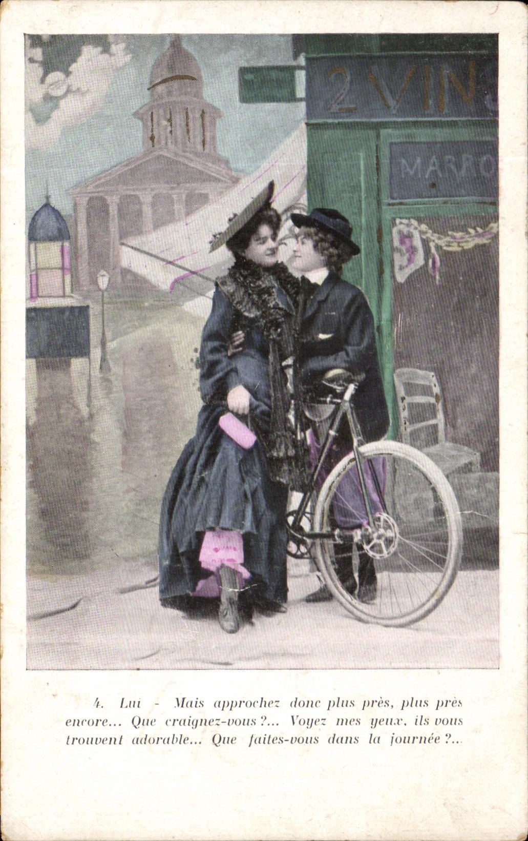 CPA Femme Velo Cycle
