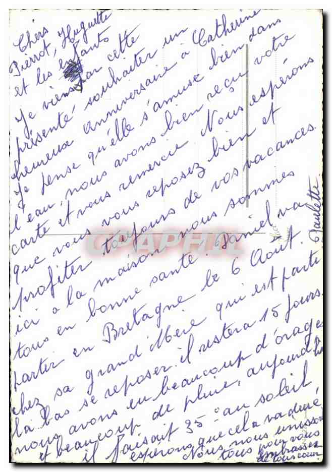 CPA Heureux Anniversaire Chats  — Rückseite