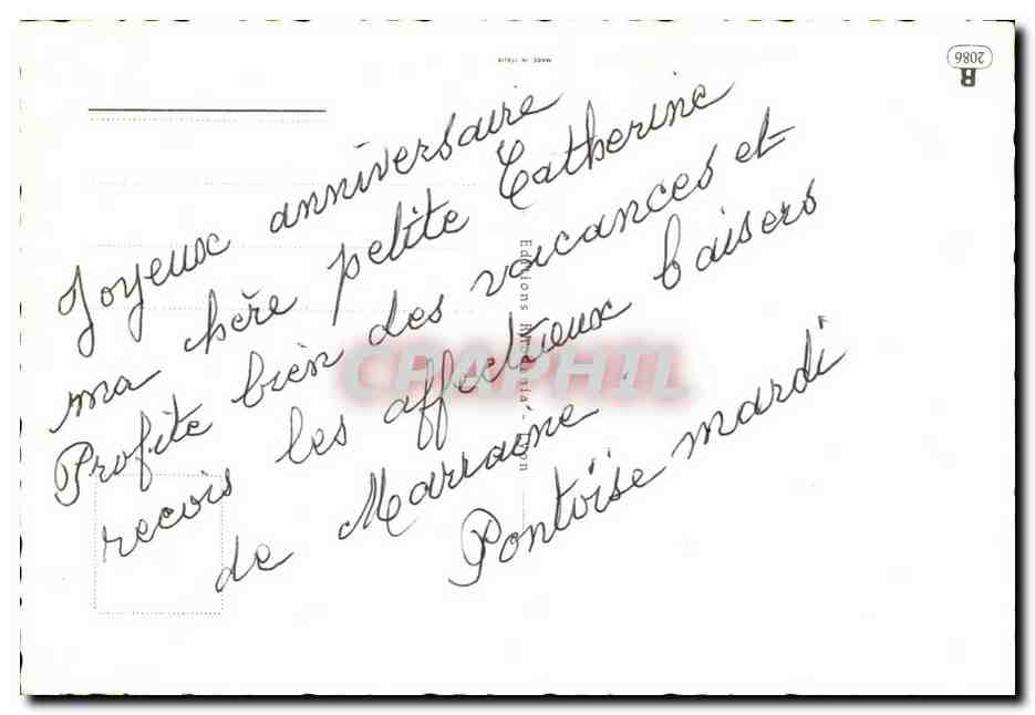 CPA Heureux Anniversaire Chien — Rückseite