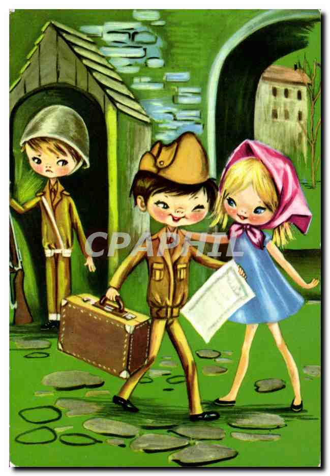 CPSM Enfants Militaria