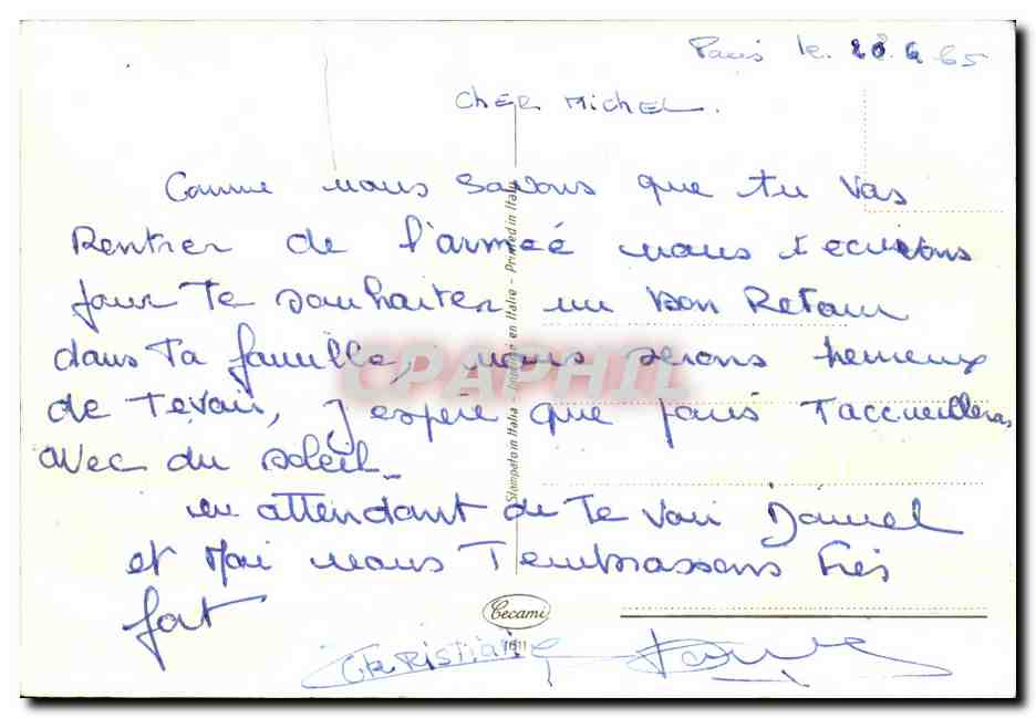 CPSM Enfants Militaria — Reverso