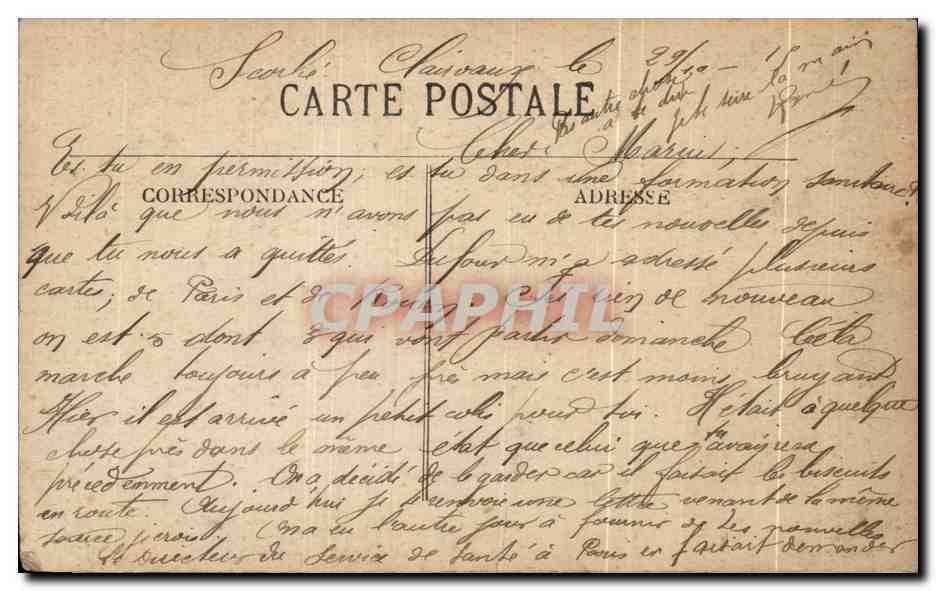 CPA Scorbe Clairvaux vieille Eglise — Back