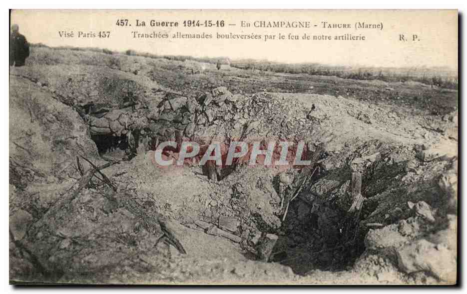 CPA La Guerre En Champagne Tahure Tranchees allemandes 