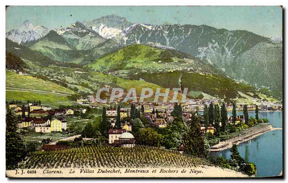CPA Clarens Le Villas Dubochet Montreux Et Rochers De Naye