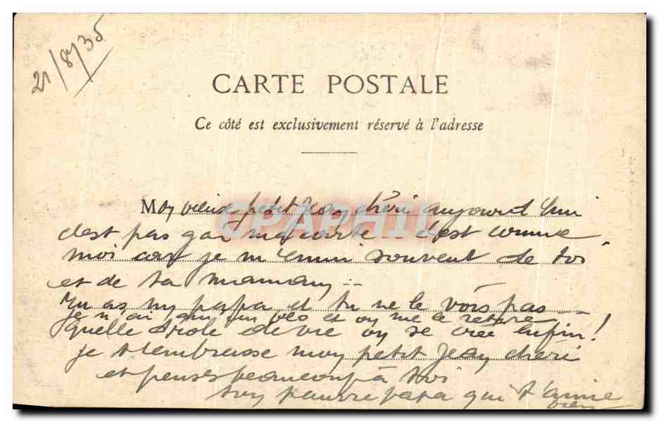 Die Familie Durand am Theater — Ein trauriger Moment — Verleger: M. Durand, Nr. 3 — Rückseite