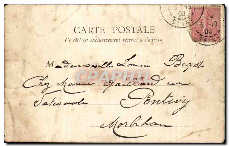CPA Paris Pont d'Asnieres — Verso