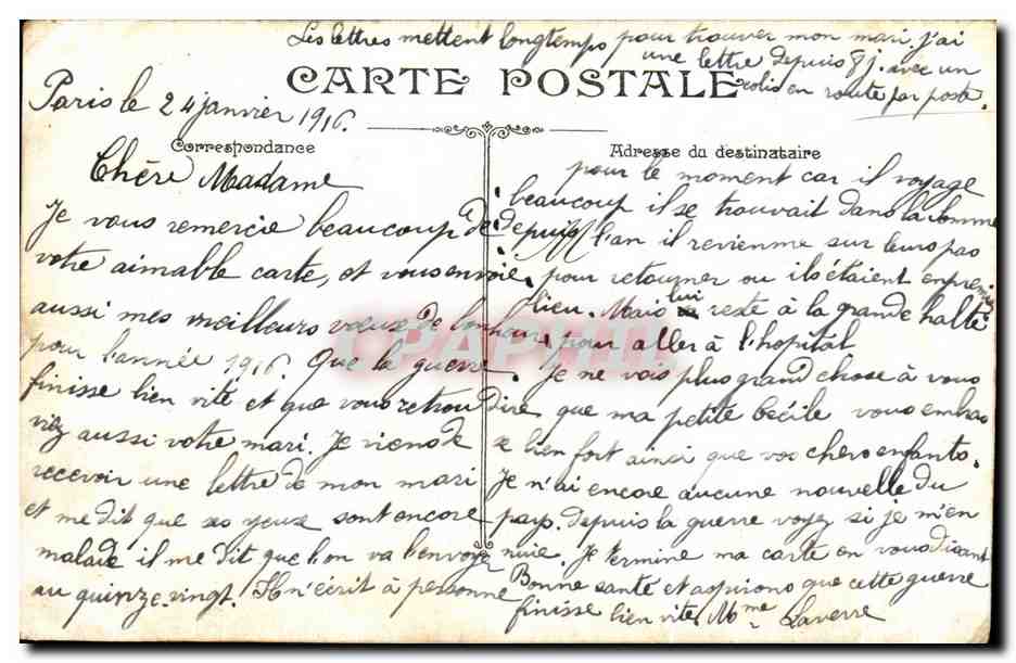 CPA Paris Vue Panroamique Des Boulevards — Rückseite