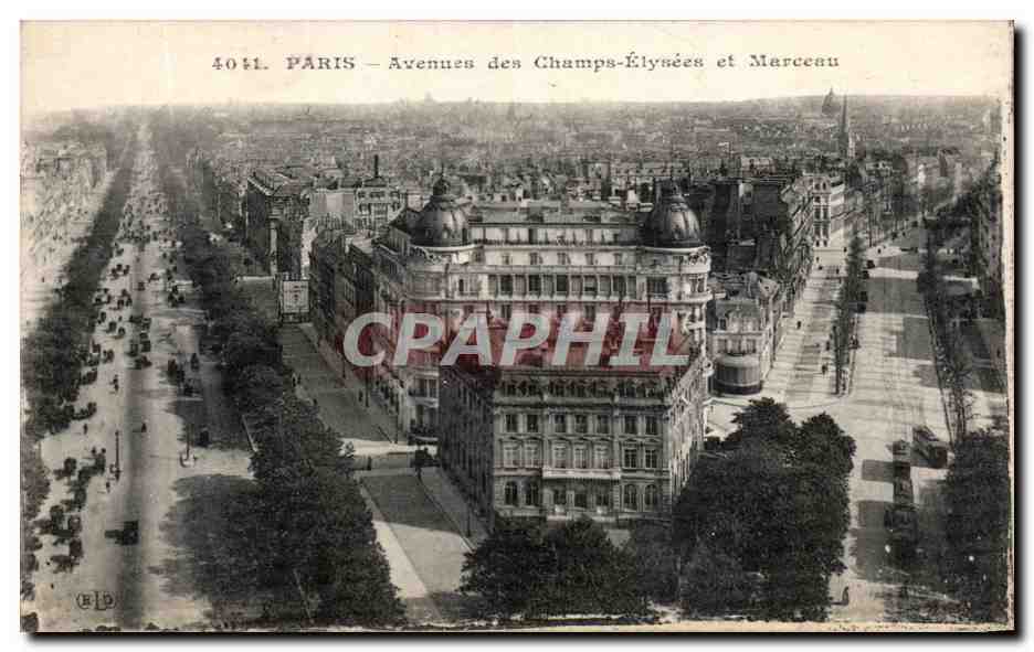 CPA Paris Avenues Des Champs Elysees Et Marceau