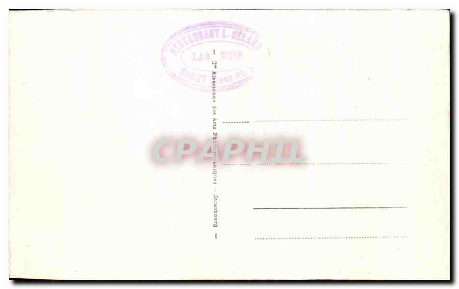 CPA Hautes Vosges Le Lac Noir — Verso