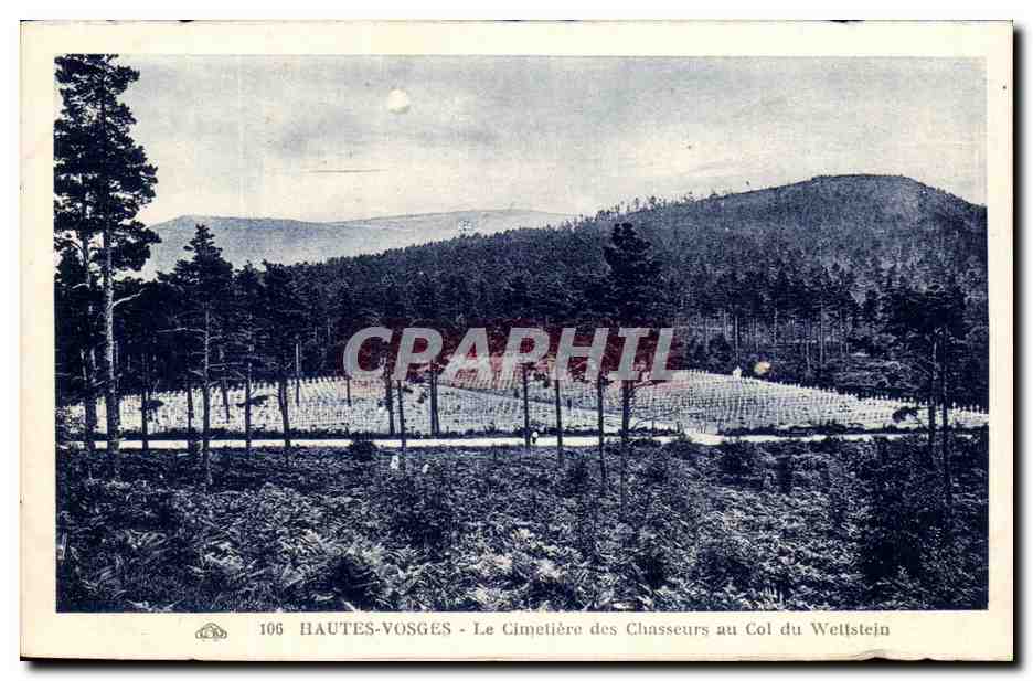 Hautes-Vosges - Le Cimetière des Chasseurs au Col du Wettstein — CPA n°106, éditeur non visible
