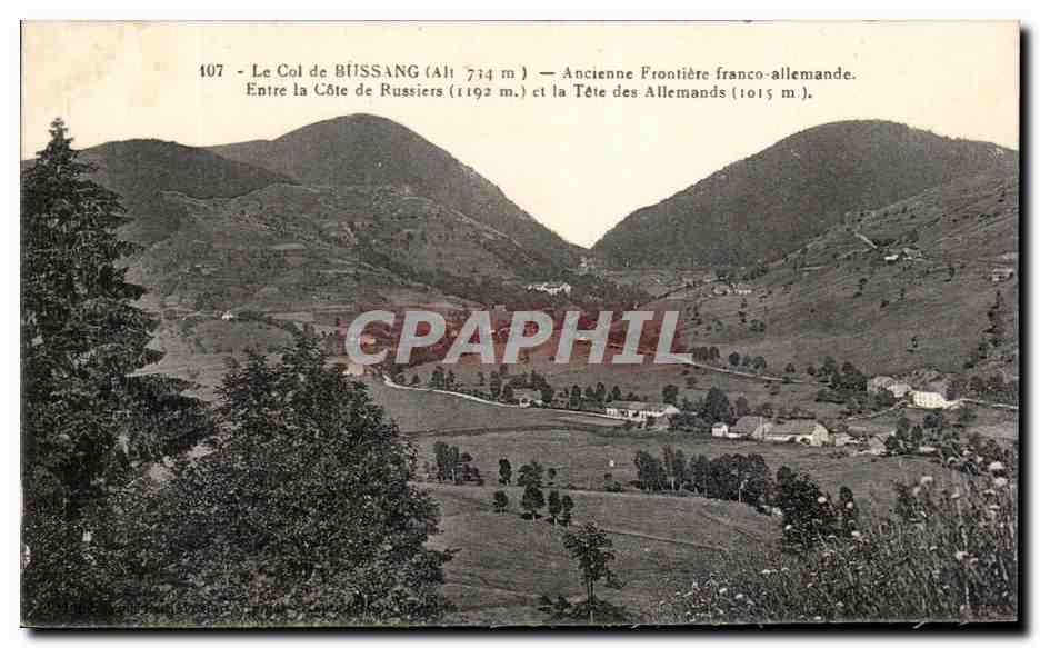 CPA Le Col De Bussang Ancienne Frontiere Franco allemande Entre La Cote De